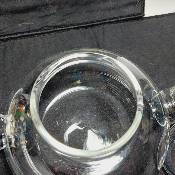 Delicate vintage Clear Glass Teapot and lid 4 Cup Capacity Spout Guard - Picture 5 of 7